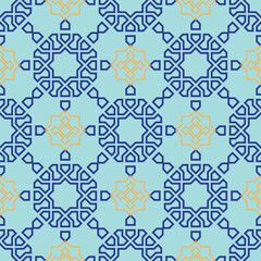 Abstract seamless patterns in Islamic style.