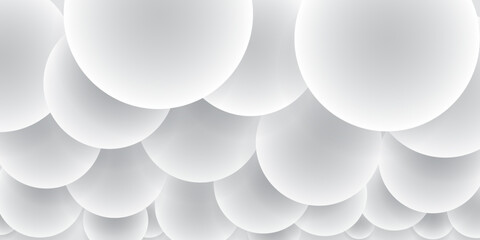 Abstract background of circles with shadows in white colors