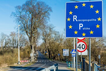 Granica Polski i Niemiec - obrazy, fototapety, plakaty