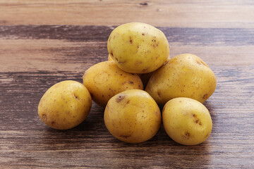 Raw small organic baby potato