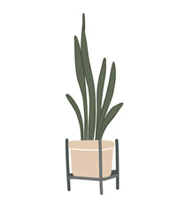 Indoor plant on a stand vector illustration