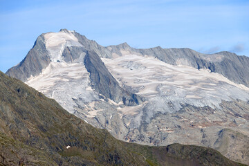 Summer alpine landscape of the Zillertal Alps in Austria, Europe