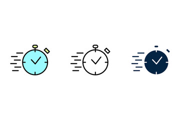 Quick response concept line icon. Simple element illustration. Quick response concept outline symbol design.