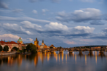 Naklejka premium landscape with Vltava river