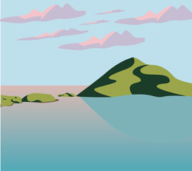 Fototapeta na wymiar Island vector illustration