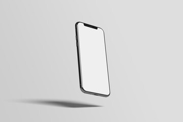 Vector smartphone with blank white screen