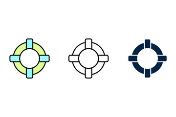 Lifesaver concept line icon. Simple element illustration. Lifesaver concept outline symbol design.