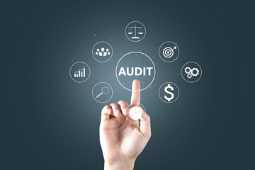 AUDIT icons on virtual screen.