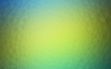 Dark Blue, Yellow vector polygonal background.