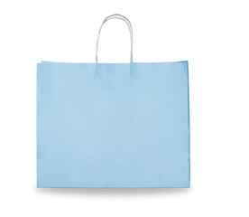 blue shopping bag isolated on white