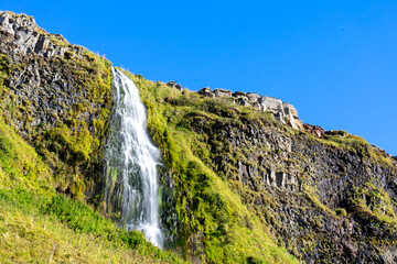 waterfall in the mountains