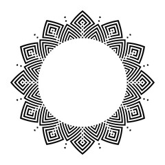 Abstract Radial Circle Pattern for Decorative Round Frame.