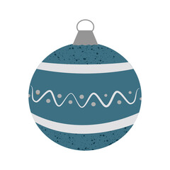 ball decoration for Christmas tree, New year traditional vector illustration Christmas toys. Christmas Tree Ball,