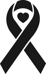 breast cancer awareness ribbon flat icon vector illustration