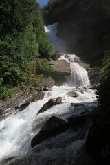 Fedoz Wasserfall bei Isola am Silser See, Graubünden
