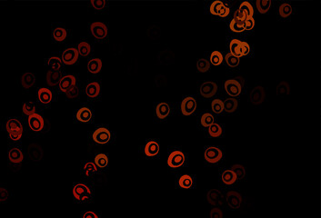 Dark Yellow, Orange vector texture with disks.