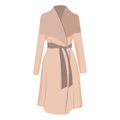 women's coat in flat style