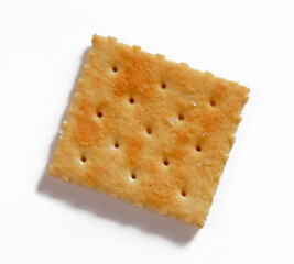 Front view of cracker soda isolated on white background.