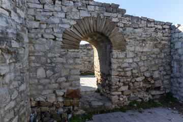 Ruins of medieval fortress in town of Lovech, Bulgaria