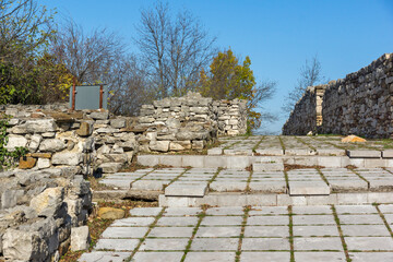 Ruins of medieval fortress in town of Lovech, Bulgaria