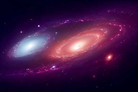 Doppelstern - Zwei Galaxien stoßen aufeinander
