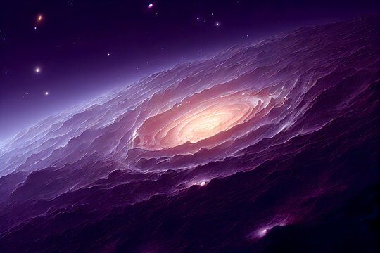 3D Galaxy Illustration for science fiction