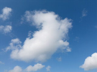 White Clouds blue skies 