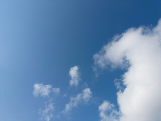 White Clouds blue skies 