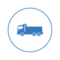 Vehicle haul tipper truck icon | Circle version icon |