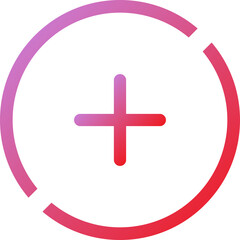 Fototapeta premium Add, plus flat icon