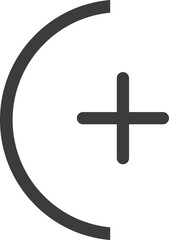 Fototapeta premium Add, plus flat icon