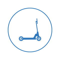Electric elliptical kick scooter icon | Circle version icon |