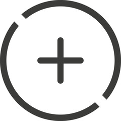 Fototapeta premium Add, plus flat icon 