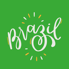 Brazil hand lettering calligraphy