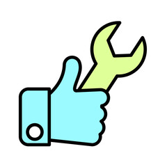 fast repair concept line icon. Simple element illustration. fast repair concept outline symbol design.