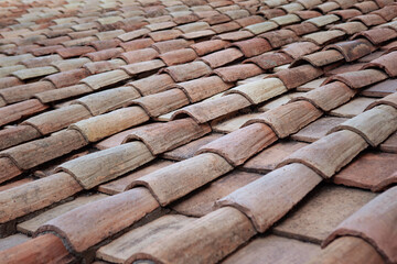 Fototapeta premium Traditional roof in an Italian town