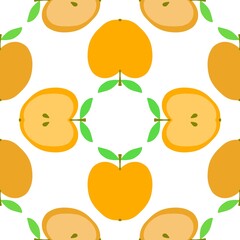 Cartoon doodle apples seamless autumn pattern for wrapping and clothes print and fabrics and kitchen textiles