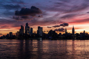 Fototapeta na wymiar Midtown Manhattan, Hudson Yards and Empire State Building in New York City at Sunrise