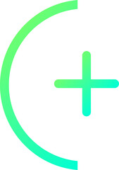 Fototapeta premium Add, plus flat icon 