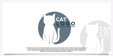 Pet logo design template pet icon simple concept Premium Vector