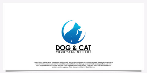 Obraz premium Pet logo design template pet icon simple concept Premium Vector