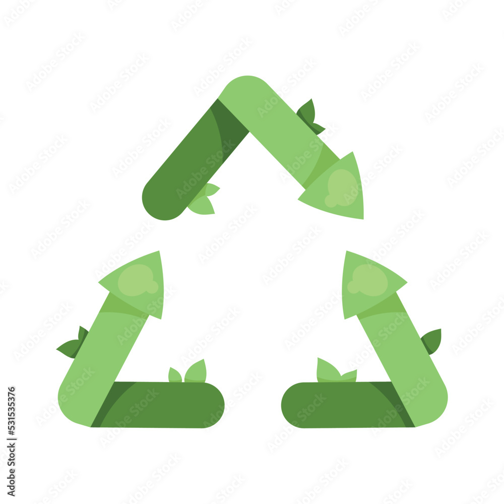 Poster recycle arrows green