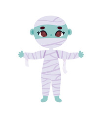 Obraz na płótnie Canvas kid with mummy disguise