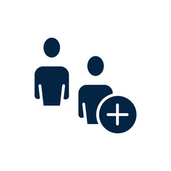 add to friends concept line icon. Simple element illustration. add to friends concept outline symbol design.