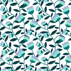 Floral seamless flower pattern for wrapping and linens and fabrics and clothes print and kids and kitchen textiles