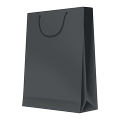 black shopping bag mockup