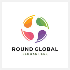 Vector logo design template for business company. Global logo design icon.
