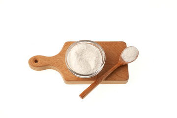 Carrageenan Gum Powder or Carrageenin. Food additive E407 or E407a. Carrageenan is a vegetarian and vegan alternative to gelatin in confectionery and other food