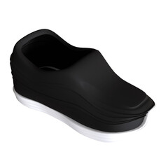 3d illustration black boots
