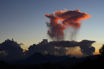 sunset in the mountains
